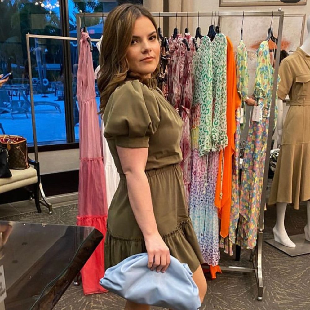 Alice+Olivia Vida Puff Sleeve Tiered Dress